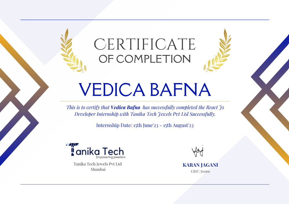 TanikaTechCertificateOfCompletion